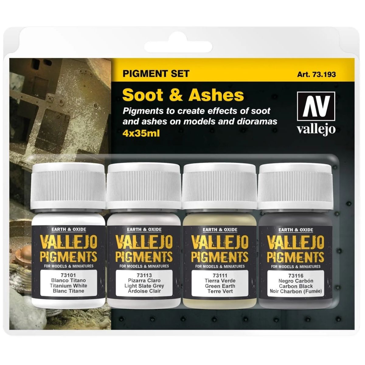 Vallejo Pigment Set "Soot & Ashes" (4)
