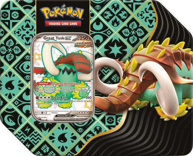 Pokémon Scarlet & Violet Paldean Fates - Great Tusk Tin - EN