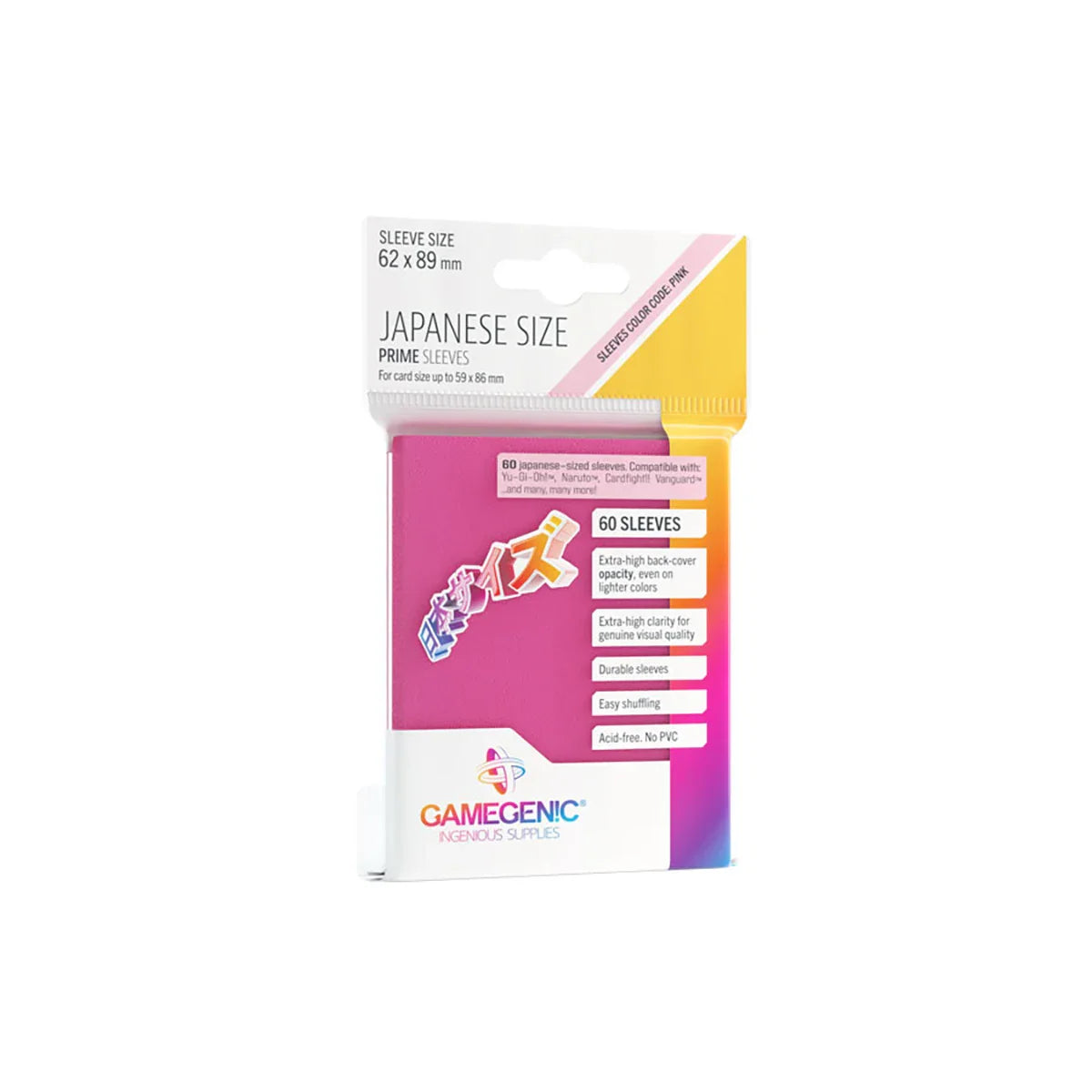 Gamegenic PRIME Japanese Sized Sleeves Pink