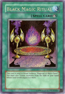 Schwarzes magisches Ritual PP01-002 Secret Rare Good Deutsch