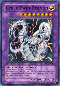 Cyber Zwillings-Drache (V.1) CRV-035 Super Rare Light Played Deutsch 1. Auflage