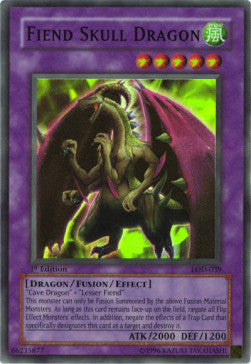 Fiend Skull Dragon LOD-039 Super Rare Excellent Englisch 1. Auflage