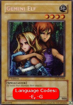 Elfenzwillinge (V.1) LON-000 Secret Rare Good Deutsch 1. Auflage