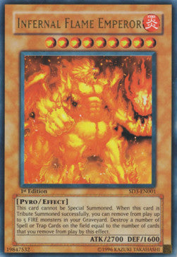 Infernaler Flammenherrscher SD3-001 Ultra Rare Poor Deutsch 1. Auflage