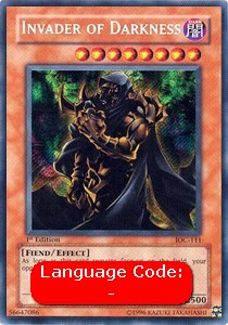 Invader of Darkness IOC-111 Secret Rare Played Englisch