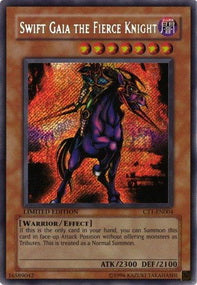 Gaia, zorniger Ritter des Dunklen Windes CT1-004 Secret Rare Played Deutsch