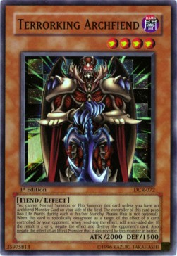 Terrorking Archfiend DCR-072 Super Rare Poor Englisch
