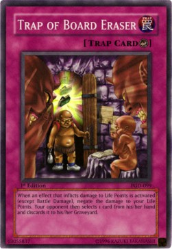 Trap of Board Eraser PGD-099 Super Rare Light Played Englisch 1. Auflage