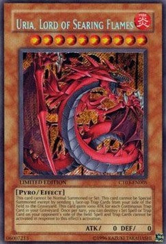 Uria, Herr der reißenden Flammen CT03-DE005 Secret Rare Played Deutsch