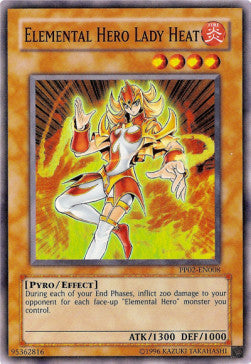 Elementar-HELD Lady Heat (V.1) PP02-008 Super Rare Excellent Deutsch