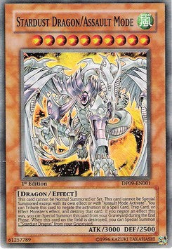 Sternenstaubdrache/Angriffsmodus DP09-001 Super Rare Light Played Deutsch