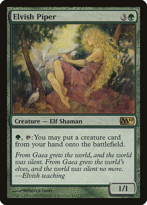 Elvish Piper M10-177 Rare Light Played Englisch
