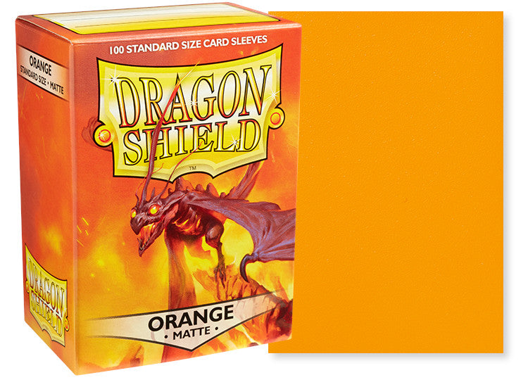 Dragon Shield Standard Size Matte Sleeves - Orange (100 Sleeves)