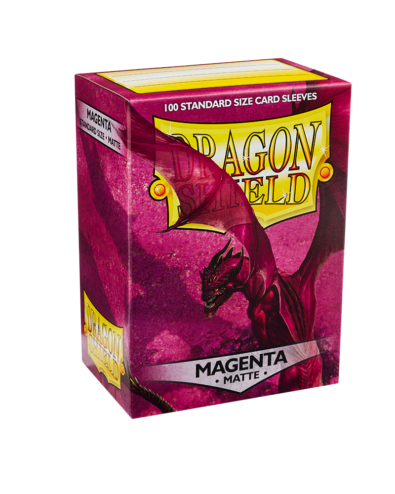 Dragon Shield Standard Size Matte Sleeves - Magenta (100 Sleeves)