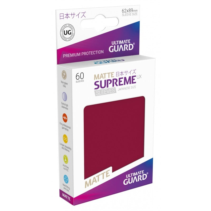 Ultimate Guard Supreme UX Sleeves Japanische Größe Matt Burgunderrot (60)