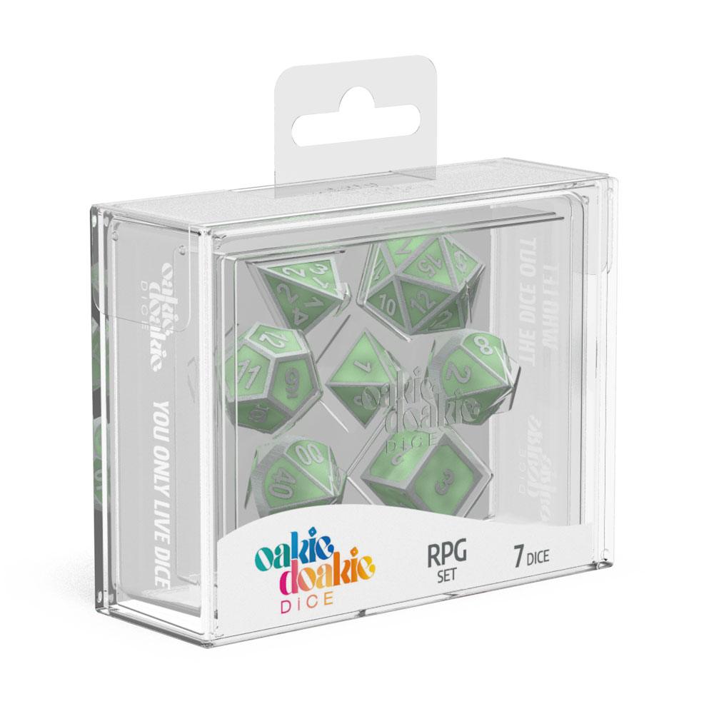 Oakie Doakie Dice Würfel RPG-Set Metal Glow in the Dark - Druid's Blaze (7)