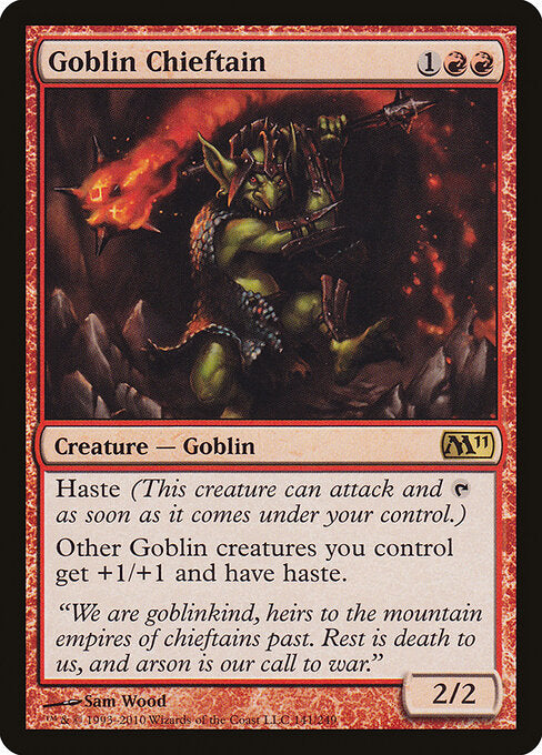 Goblin-Häuptling M11-141 Rare Excellent Englisch