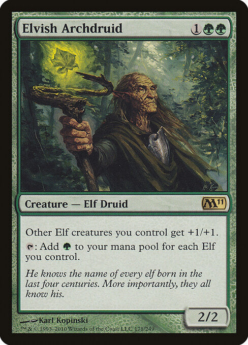 Elvish Archdruid M11-171 Rare Light Played Englisch