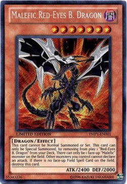 Niederträchtiger rotäugiger schwarzer Drache (V.1) YMP1-001 Secret Rare Poor Deutsch