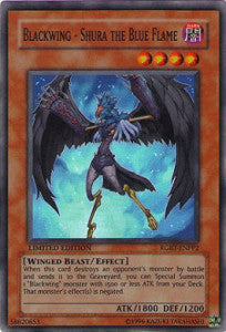 Schwarzflügel - Shura die blaue Flamme (V.2) RGBT-PP2 Super Rare Light Played Deutsch