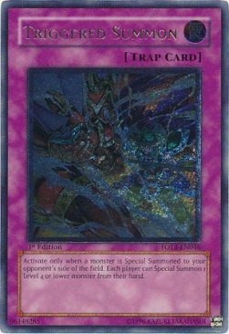 Ausgelöste Beschwörung FOTB-DE046 Ultimate Rare Light Played Deutsch 1. Auflage