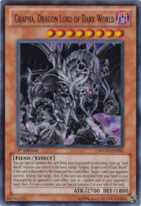Grapha, Drachenherrscher der Finsteren Welt SDGU-001 Ultra Rare Played Deutsch 1. Auflage