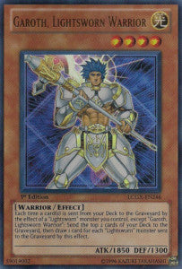 Garoth, Lichtverpflichteter Krieger LCGX-246 Ultra Rare Light Played Deutsch 1. Auflage