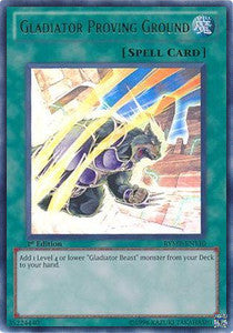 Übungsgelände der Gladiatoren RYMP-110 Ultra Rare Excellent Deutsch 1. Auflage