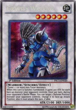 Gravitationskrieger PRC1-020 Secret Rare Light Played Deutsch 1. Auflage