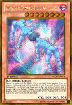 Gimmick-Marionette Schattenfühler PGLD-012 Gold Secret Rare Excellent Deutsch