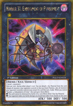 Nummer 31: Verkörperung der Bestrafung PGLD-024 Gold Secret Rare Excellent Deutsch