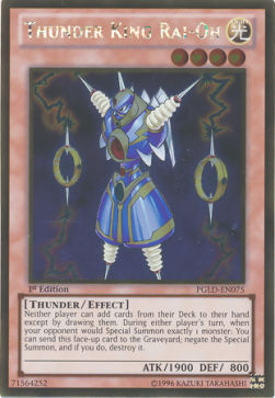 Donnerkönig Rai-Oh PGLD-075 Gold Rare Light Played Deutsch