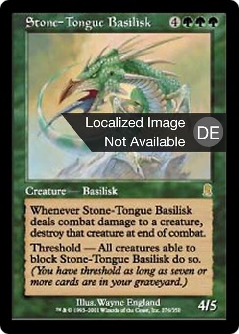 Steinzungen-Basilisk ODY-276 Rare Light Played Deutsch