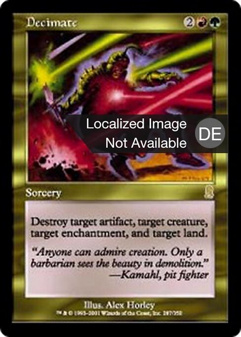 Dezimieren ODY-287 Rare Played Deutsch