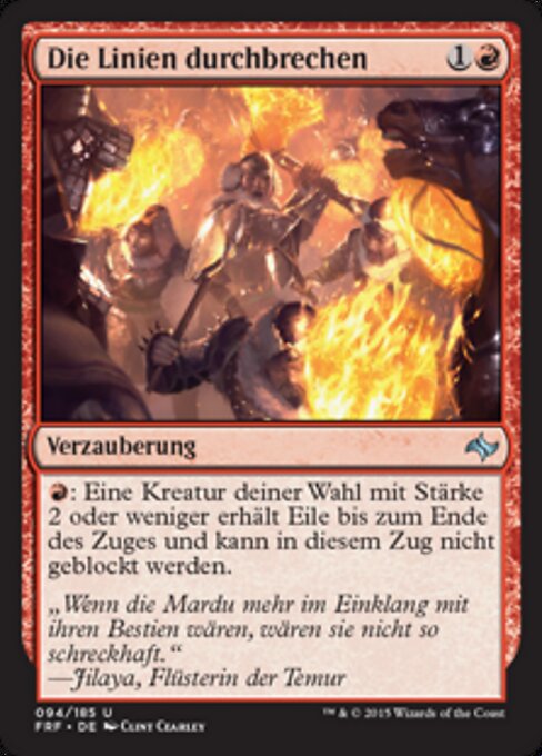 Die Linien durchbrechen FRF-94 Uncommon Good Deutsch Foil