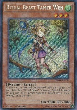 Geistungeheuer-Zähmerin Wen THSF-024 Secret Rare Excellent Deutsch 1. Auflage