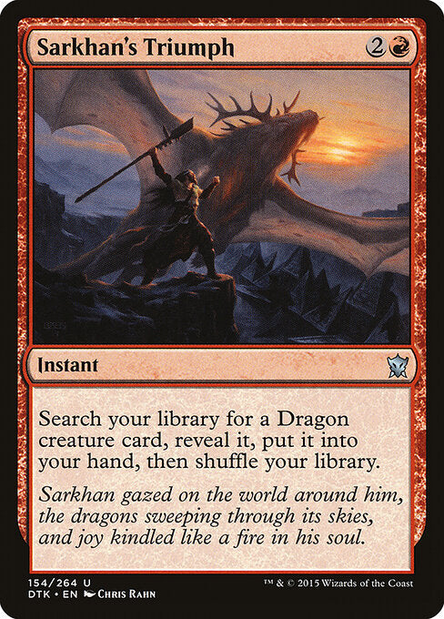 Sarkhan's Triumph DTK-154 Uncommon Light Played Englisch