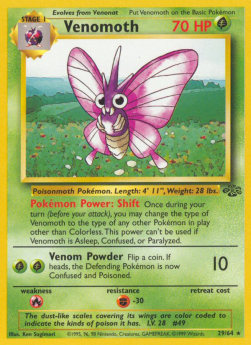 Venomoth JU-29 Rare Poor Englisch