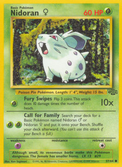 Nidoran ♀ JU-57 Common Light Played Englisch