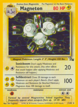 Magneton FO-11 Holo Rare Poor Englisch