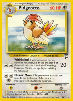 Pidgeotto B2-28 Rare Poor Englisch