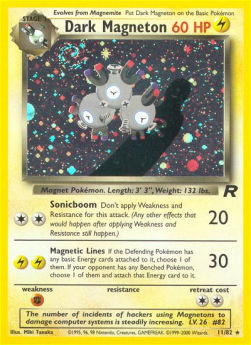 Dark Magneton TR-11 Holo Rare Good Englisch