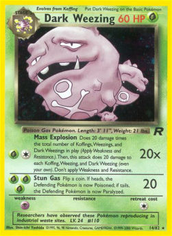Dunkles Smogmog TR-14 Holo Rare Good Deutsch