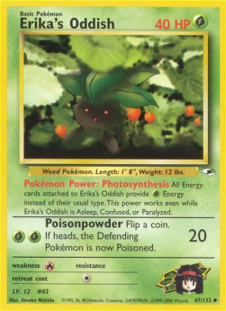 Erika's Oddish GH-47 Uncommon Excellent Englisch