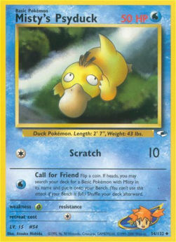 Misty's Psyduck GH-54 Uncommon Played Englisch