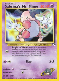 Sabrina's Mr. Mime GH-94 Common Excellent Englisch