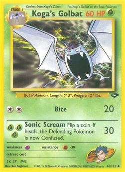 Koga's Golbat GC-46 Uncommon Light Played Englisch