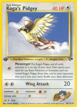 Koga's Pidgey GC-49 Uncommon Light Played Englisch