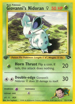 Giovanni's Nidoran [F] GC-75 Common Poor Englisch