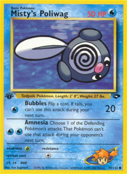 Misty's Poliwag GC-89 Common Light Played Englisch